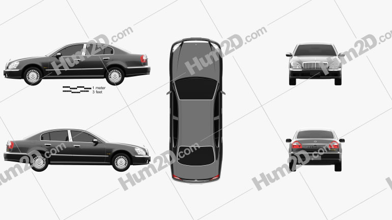 Nissan President 2003 car clipart
