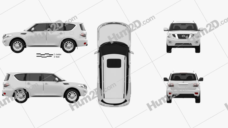 Nissan Patrol (CIS) 2014 car clipart