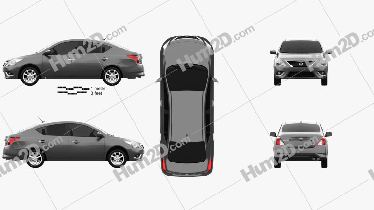 Nissan Versa Sense 2015 car clipart