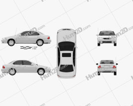 Nissan Sentra GXE 2001 car clipart