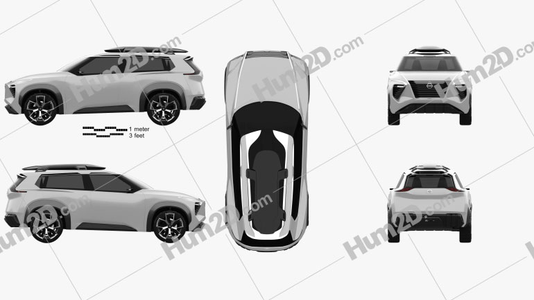 Nissan Xmotion 2018 car clipart