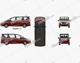 Nissan Serena Highway Star with HQ interior 2016 clipart
