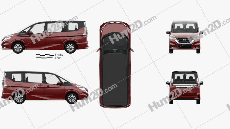 Nissan Serena Highway Star with HQ interior 2016 clipart