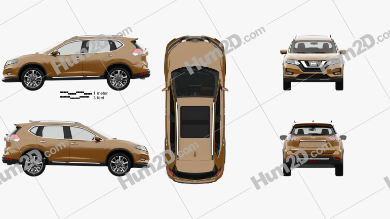Nissan X Trail With Hq Interior 17 Clipart Download Vehicles Clipart Images And Blueprints In Png Psd