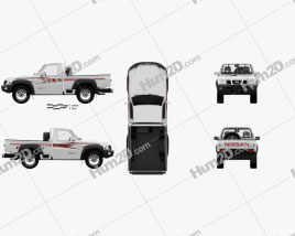 Nissan Patrol pickup with HQ interior 2016 car clipart