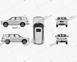 Nissan Patrol AE-spec with HQ interior 2014 car clipart