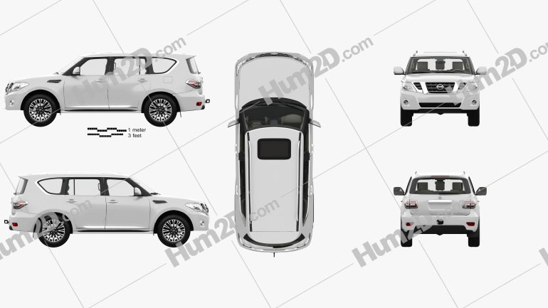 Nissan Patrol AE-spec with HQ interior 2014 car clipart