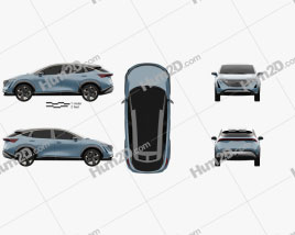 Nissan Ariya 2019 car clipart