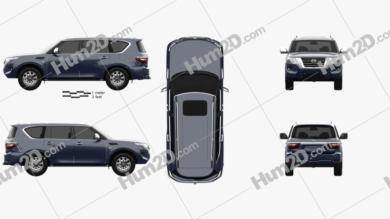 Nissan Patrol Ti 2020 car clipart