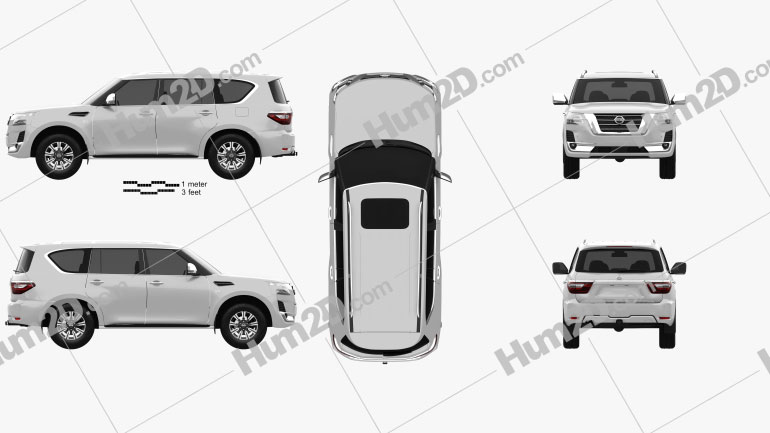 Nissan Patrol Ti L 2020 car clipart