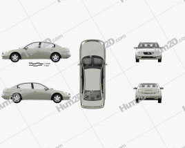 Nissan Altima S with HQ interior 2002 car clipart