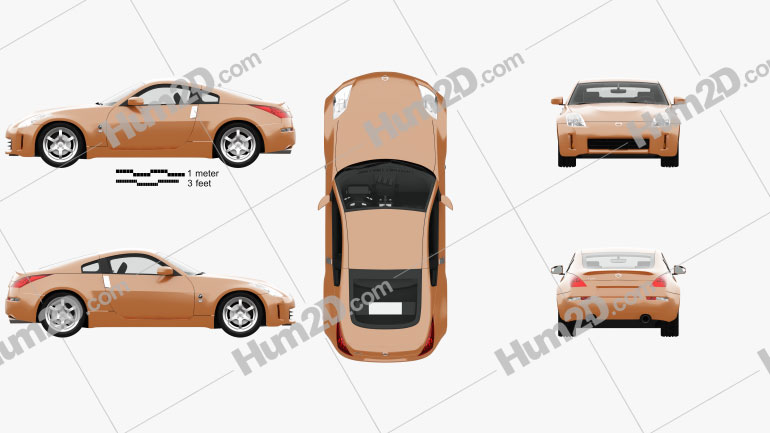 Nissan 350Z with HQ interior 2007 car clipart
