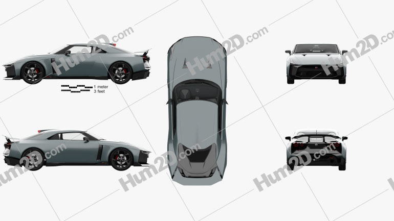 Nissan GT-R50 with HQ interior 2019 PNG Clipart