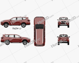 Nissan X-Terra Platinum with HQ interior 2020 car clipart