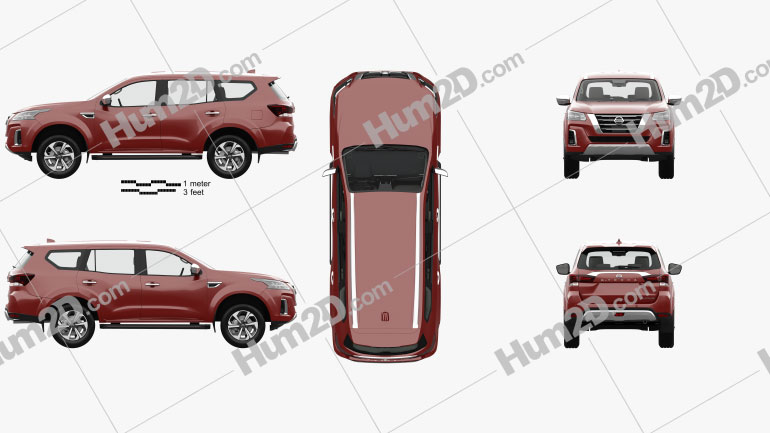 Nissan X-Terra Platinum com interior HQ 2020 car clipart