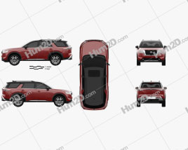 Nissan Pathfinder Platinum 2022 car clipart