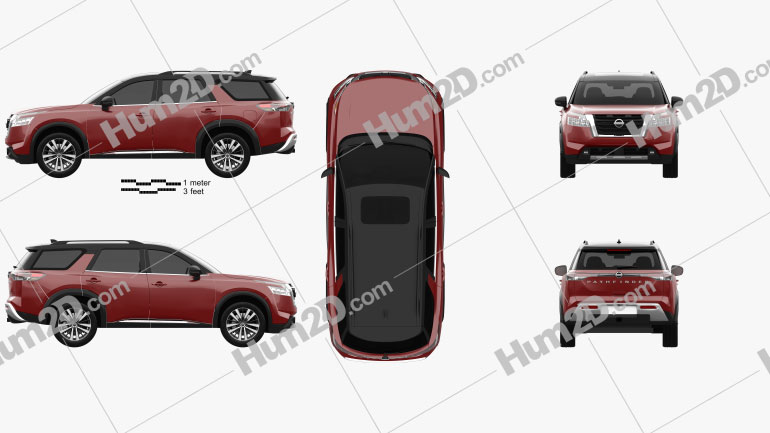 Nissan Pathfinder Platinum 2022 Imagem Clipart