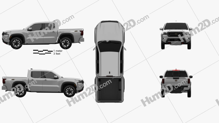 Nissan Frontier Pro-4X Crew Cab 2021 car clipart