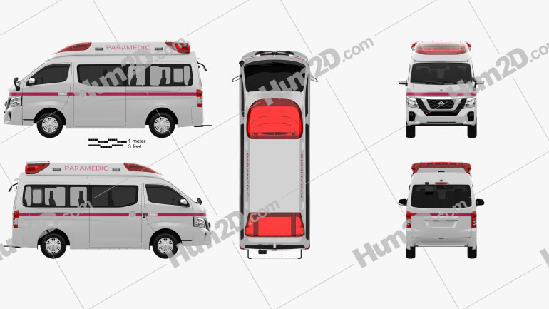 Nissan NV350 Ambulance 2022 Blueprint