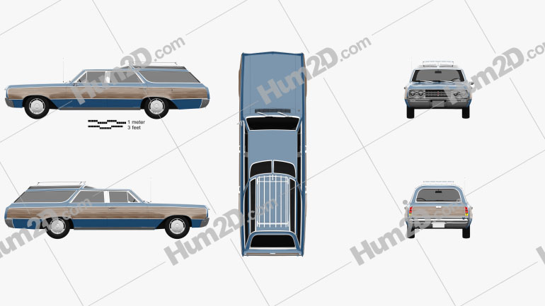 Oldsmobile Vista Cruiser 1964 car clipart