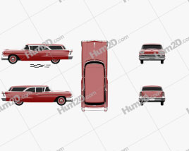 Oldsmobile Dynamic 88 Fiesta Holiday 1958 car clipart