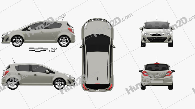 Opel Corsa D 5-türig 2011 Blueprint