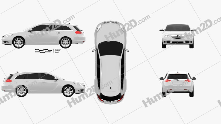 Opel Insignia Sports Tourer 2009 Clipart Image