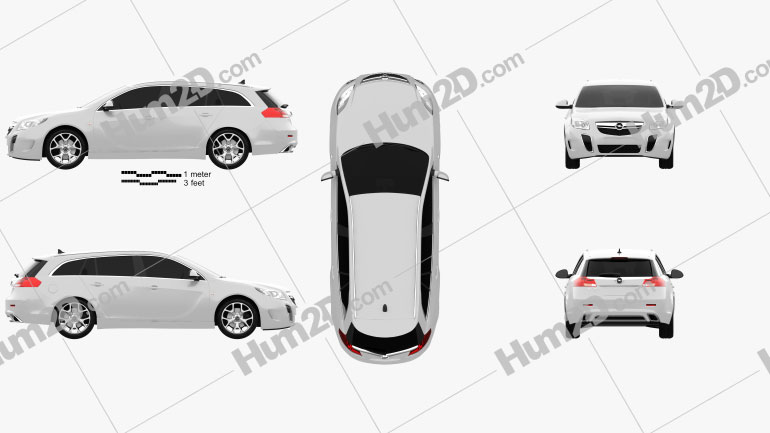 Opel Insignia OPC Sports Tourer 2012 Clipart Image