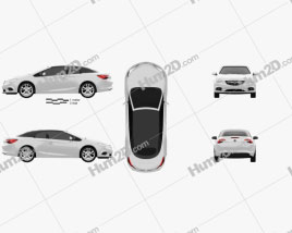 Opel Cascada (Cabrio) 2013 car clipart