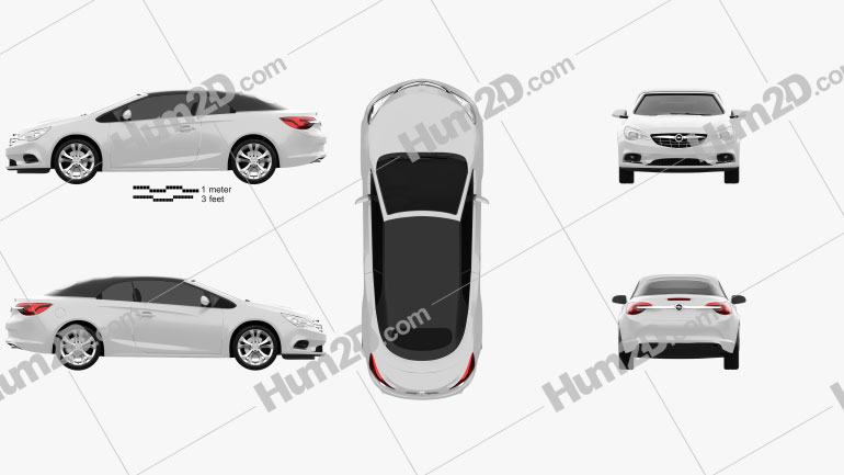 Opel Cascada (Cabrio) 2013 car clipart
