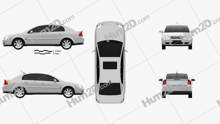 Opel Vectra sedan 2002 car clipart