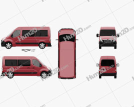 Opel Movano Passenger Van 2010 clipart