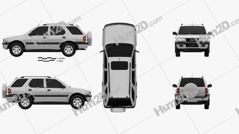 Opel Frontera (B) 1998 car clipart