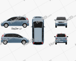 Opel Meriva (A) 2003 clipart