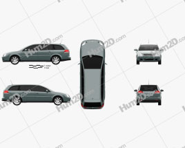 Opel Vectra caravan 2002 car clipart