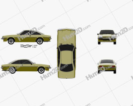 Opel Manta (B) 1975 car clipart