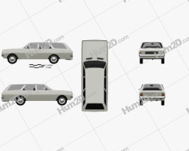 Opel Rekord (C) Caravan 1967 car clipart