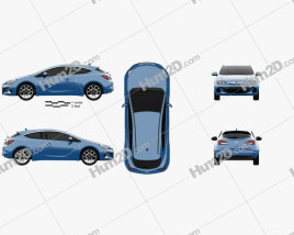 Opel Astra J OPC 2011 car clipart