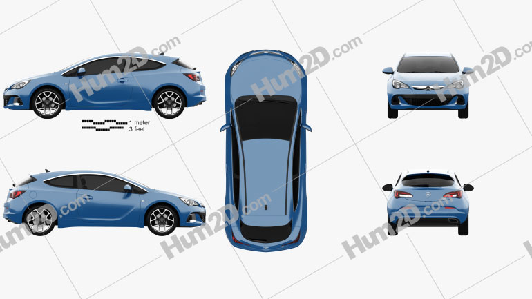 Opel Astra J Opc 11 Clipart Download Vehicles Clipart Images And Blueprints In Png Psd