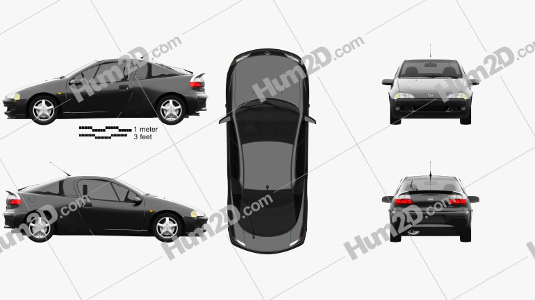 Opel Tigra 1994 car clipart