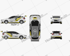 Opel Astra TCR 2016 car clipart