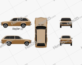 Opel Ascona A Voyage 1970 car clipart