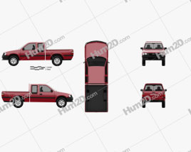Opel Campo Sports Cab 1997 car clipart