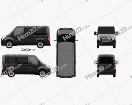 Opel Movano Passenger Van L1H1 2010 clipart