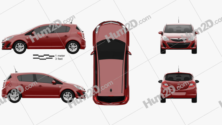 Opel Corsa Essentia 5-türig 2015 Blueprint