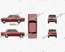Opel Kadett 1962 car clipart