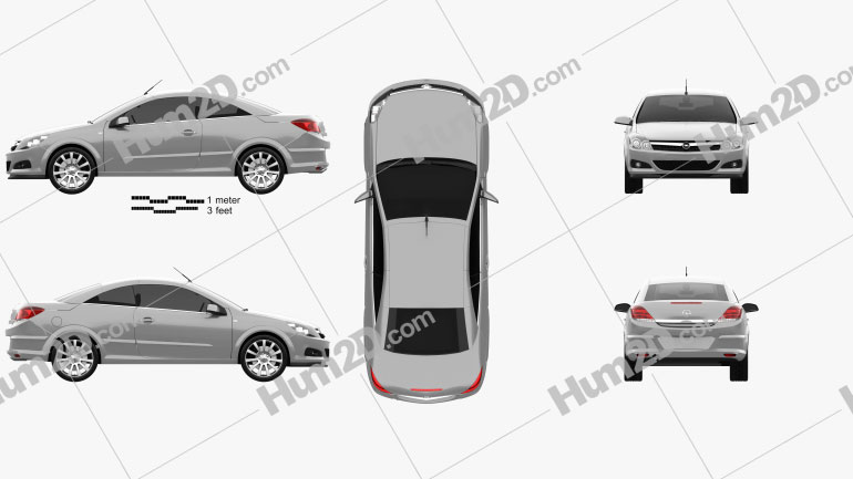 Opel Astra TwinTop 2006 car clipart