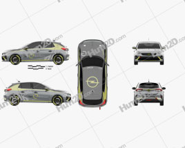 Opel Corsa e-Rally 2020 car clipart