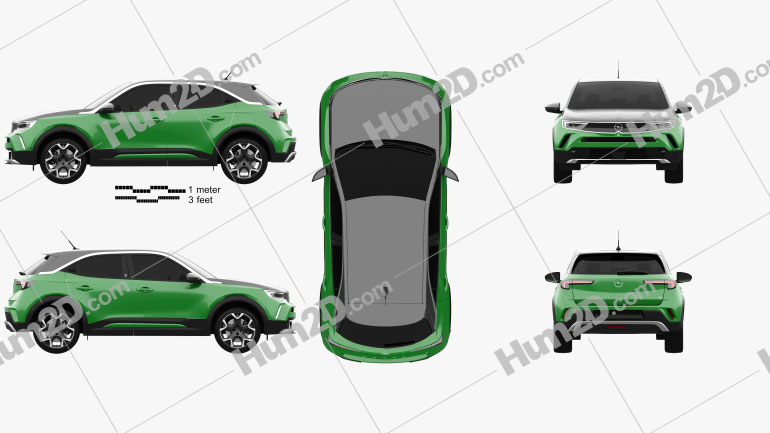 Opel Mokka-e 2021 car clipart