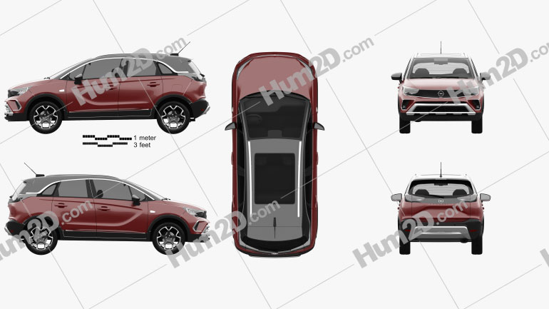 Opel Crossland 2021 car clipart